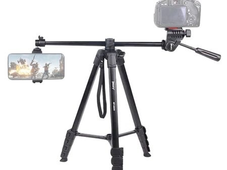 JMARY KP2209 Outdoor Tripod Stand with Horizontal Extension Rod Cell Phone Camera Folding Tripod Discount