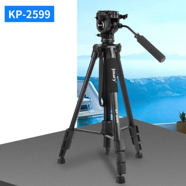 JMARY KP2599 Live Streaming SLR Camera Phone Stand Holder Telescopic Outdoor Photography Aluminum Tripod For Discount