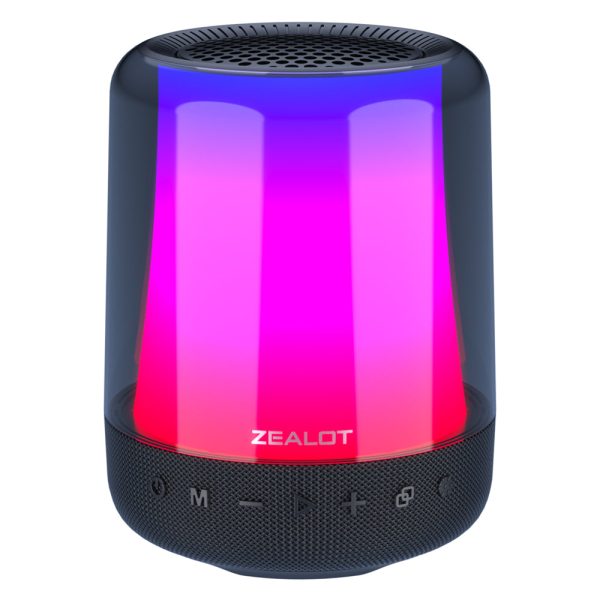 ZEALOT S66 Bluetooth 5.2 Wireless Speaker RGB Colorful Light HiFi Stereo Subwoofer Discount