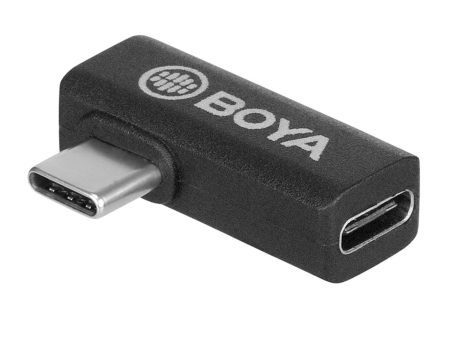 BOYA BY-K5 L-Shape Type-C Extension Adapter for Cell Phone Tablet Laptop USB-C Male to Female 90 Degree Angled Adapter Converter Sale