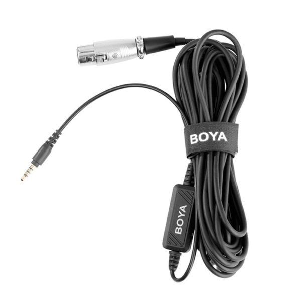 BOYA BY-BCA6 Microphone Adapter 3.5mm to XLR Input Microphone Cable with Integrated Preamplifier Cheap