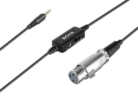 BOYA BY-BCA6 Microphone Adapter 3.5mm to XLR Input Microphone Cable with Integrated Preamplifier Cheap