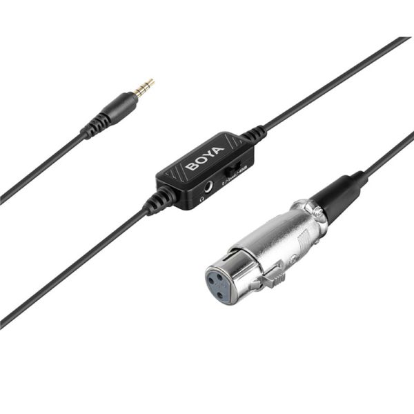 BOYA BY-BCA6 Microphone Adapter 3.5mm to XLR Input Microphone Cable with Integrated Preamplifier Cheap