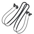 Correas compatibles con Samsung Galaxy Buds 2 - Cinta para Auriculares - Banda de Silicona - Negro Negro Embalaje Deteriorado on Sale