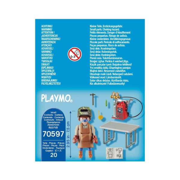 PLAYMOBIL Special Plus Soldador con Equipo 70597, a Partir de 4 años Embalaje Deteriorado For Sale