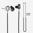 Correas compatibles con Samsung Galaxy Buds 2 - Cinta para Auriculares - Banda de Silicona - Negro Negro Embalaje Deteriorado on Sale