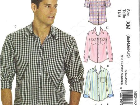 Patrón de Costura McCalls M6044 para Confeccionar Camisa de Hombre (5 Modelos Diferentes) [en inglés y alemán] Embalaje Deteriorado Online Hot Sale