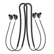 Correas compatibles con Samsung Galaxy Buds 2 - Cinta para Auriculares - Banda de Silicona - Negro Negro Embalaje Deteriorado on Sale