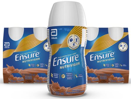 Ensure Nutrivigor - Complemento Alimenticio para Adultos con HMB, Proteínas, Vitaminas y Minerales - Sabor Chocolate - Pack de 8 Botellas x 220 ml Embalaje Deteriorado (Cad: 31 10 2024) Online