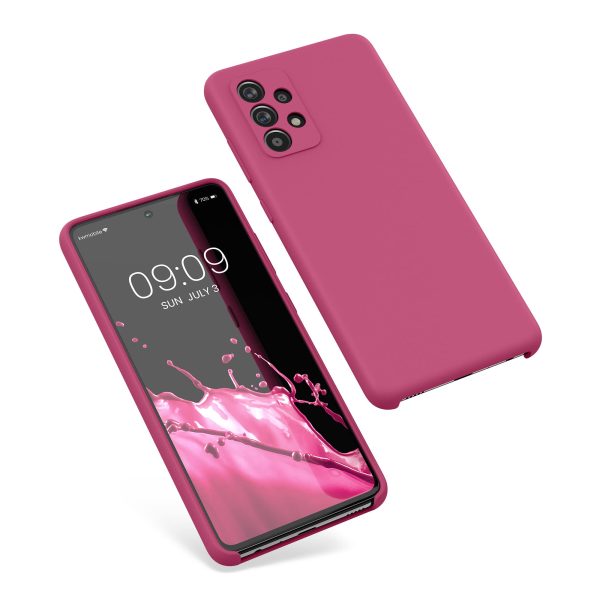 Funda kwmobile Compatible con Samsung Galaxy A52   A52 5G   A52s 5G - Case TPU y Silicona antigolpes - Rosa Frambuesa Embalaje Deteriorado Cheap