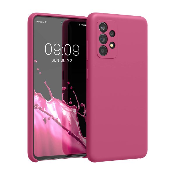 Funda kwmobile Compatible con Samsung Galaxy A52   A52 5G   A52s 5G - Case TPU y Silicona antigolpes - Rosa Frambuesa Embalaje Deteriorado Cheap